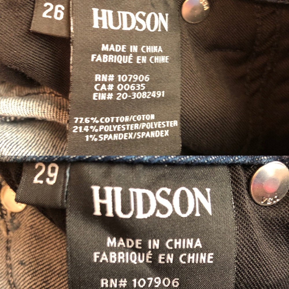 Hudson Collin Skinny Crop Raw Hem Size 26 NWT - Picture 6 of 8